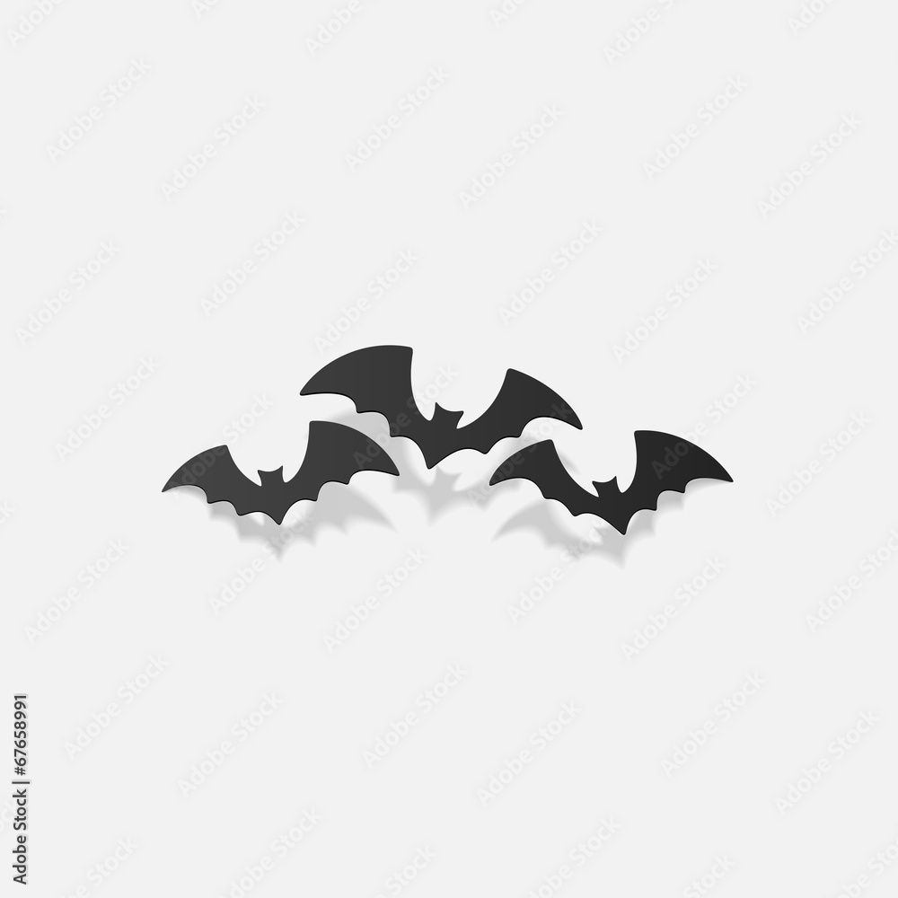 realistic design element: bat realistic design element: bat