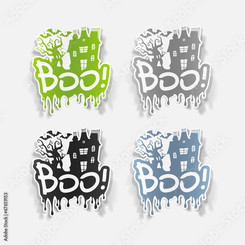 realistic design element: boo