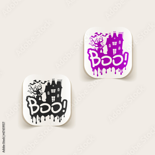 realistic design element: boo
