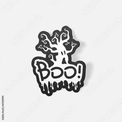 realistic design element: boo