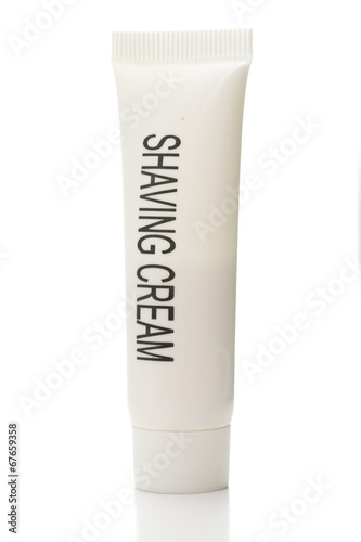 Shaving cream with white background