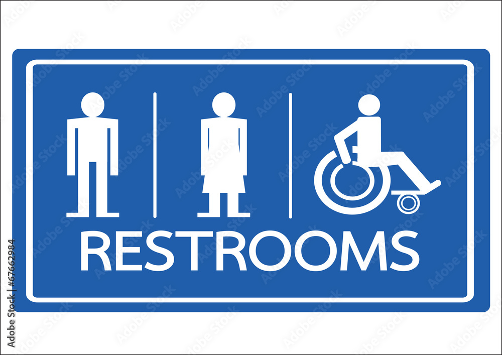 Restroom Symbol Male Female and Wheelchair Handicap Icon Restroom Symbol Male Female and Wheelchair Handicap Icon