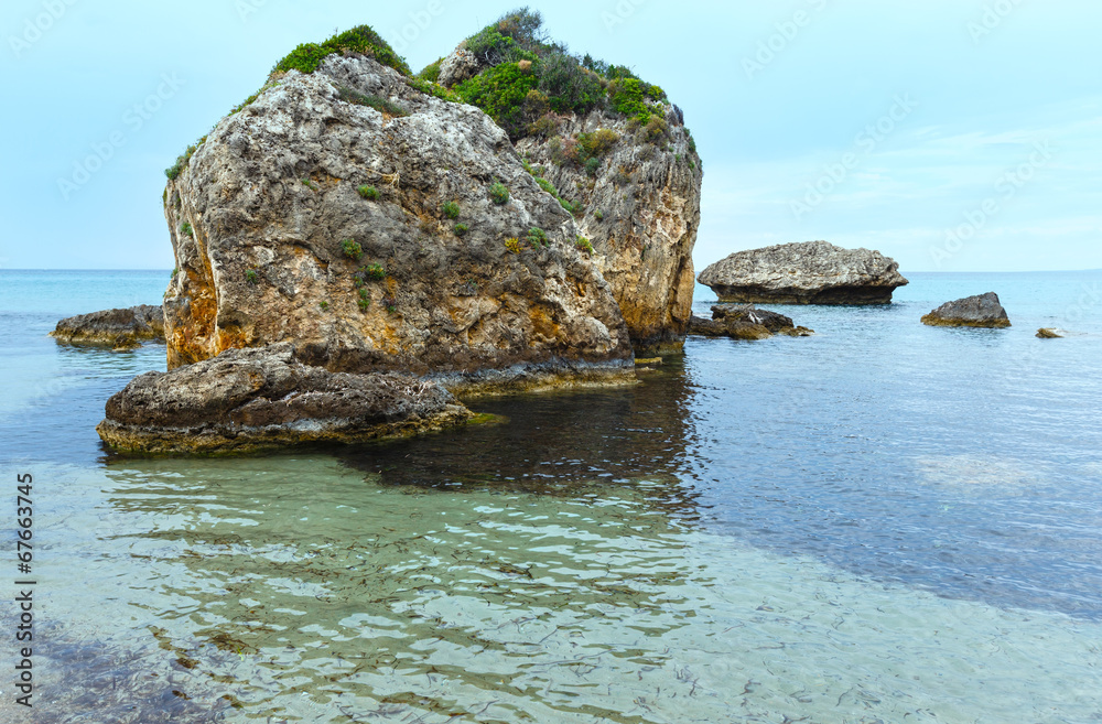Porto Zorro beach (Zakynthos, Greece) - obrazy, fototapety, plakaty 