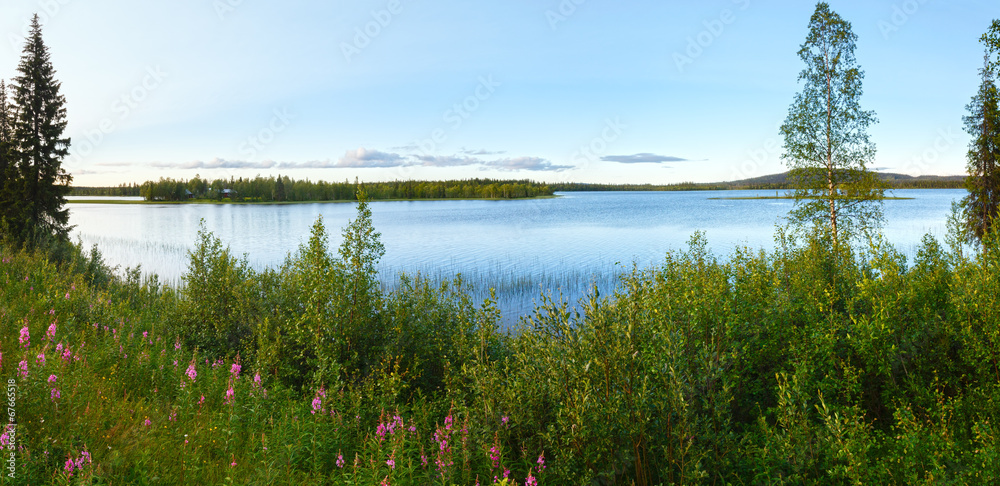 Fototapeta premium Lake summer view (Sweden).
