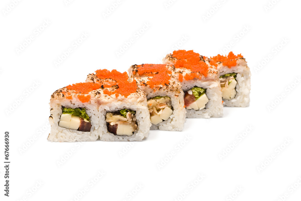 Sushi Rolls isolated on white Sushi Rolls isolated on white