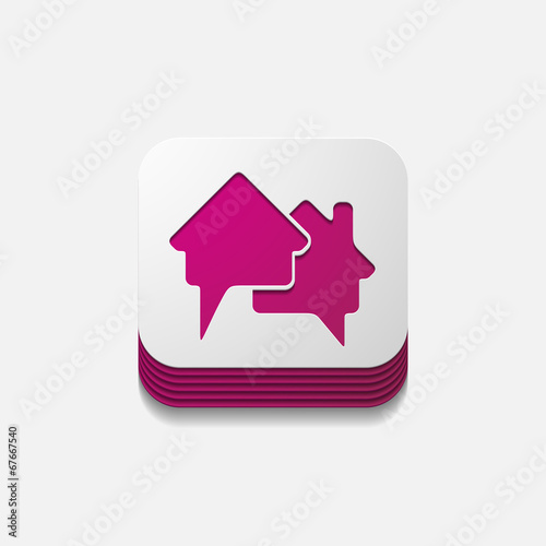 square button: house