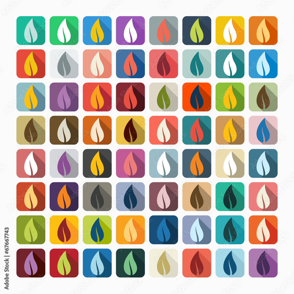 Flat design: leaf Flat design: leaf