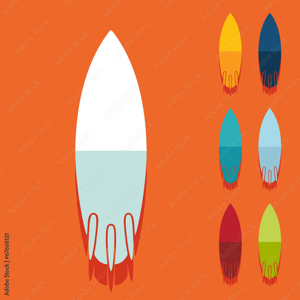 Flat design: surfing Flat design: surfing