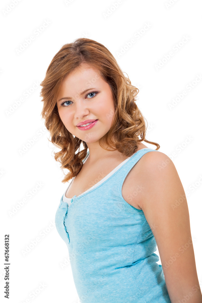 young teenager girl smiling having fun portrait young teenager girl smiling having fun portrait