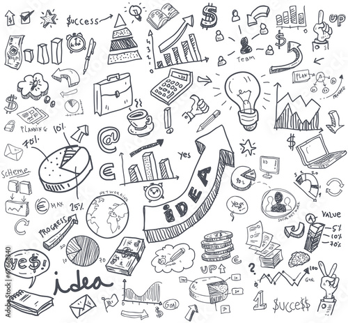 business doodles set