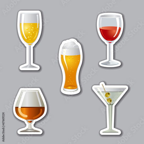 alcohol drinks stickers