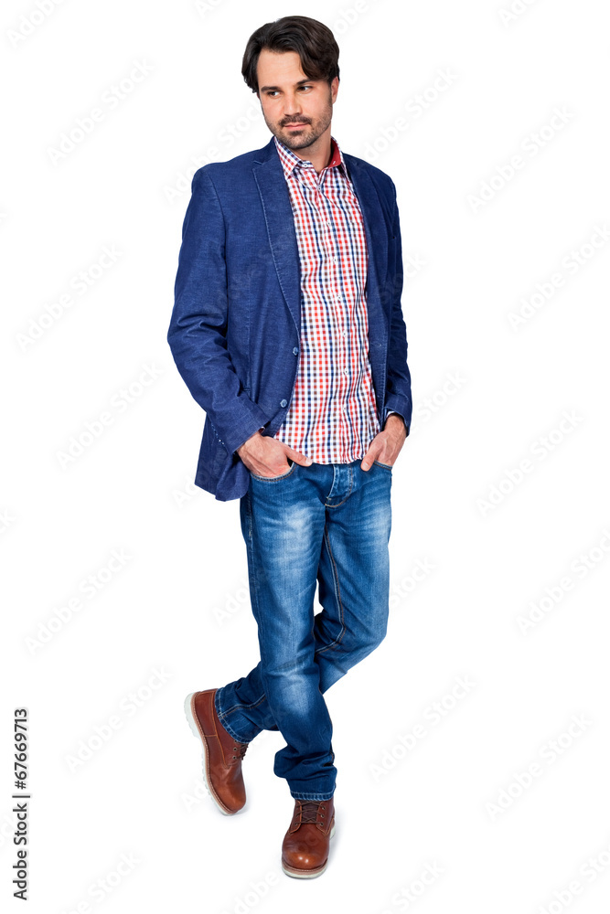 Handsome smiling man approaching the camera Handsome smiling man approaching the camera