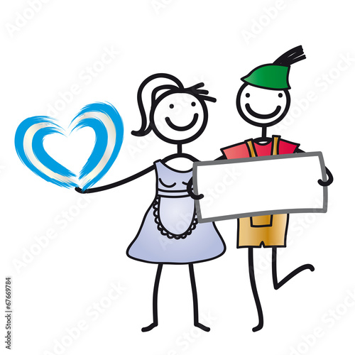 Päarchen auf dem Oktoberfest - Herz