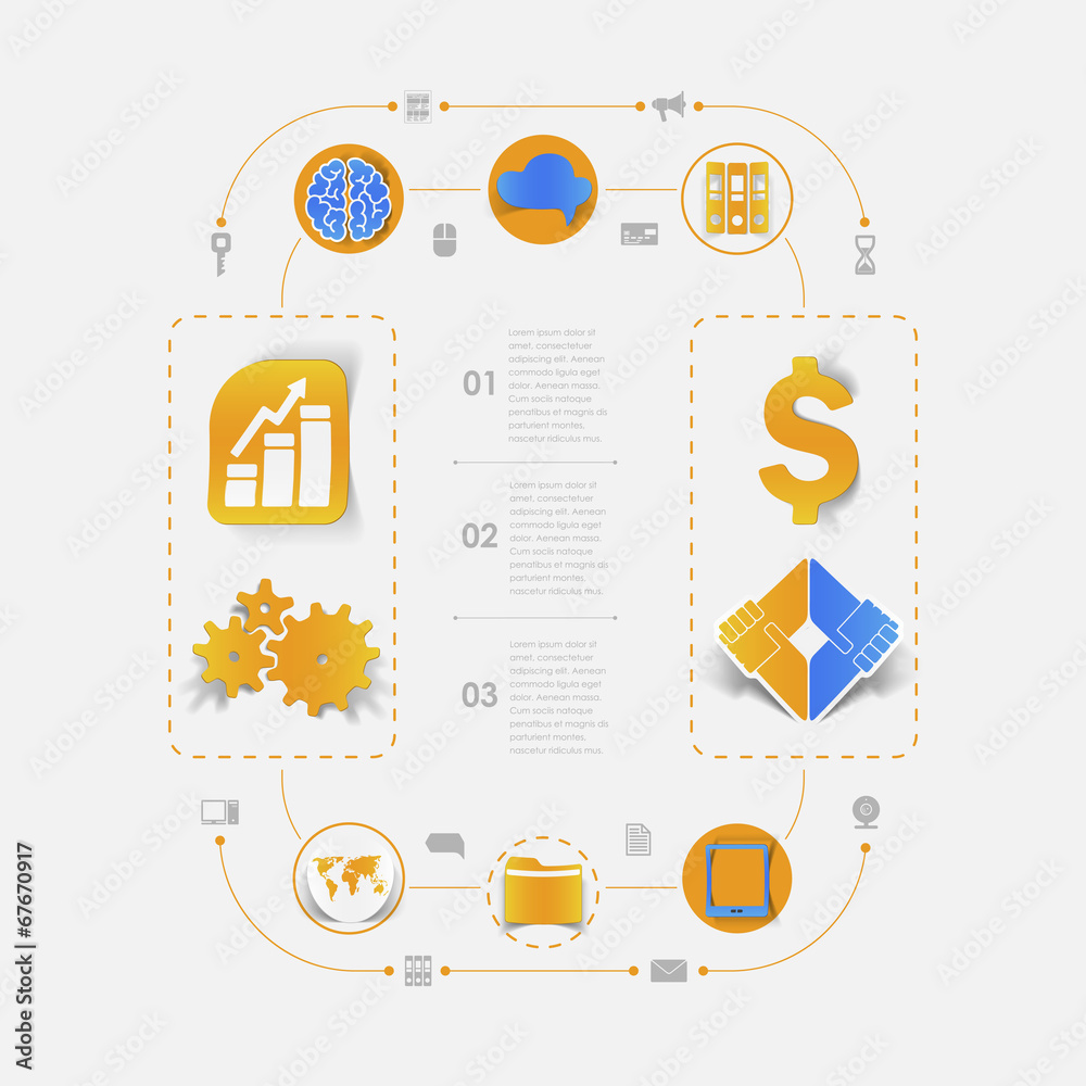 Set of sticker design. Technology business concept Set of sticker design. Technology business concept