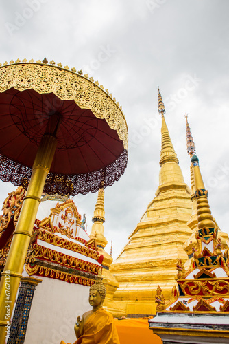 Ancient pagoda of Phra Borom Thad Bantak temple photo