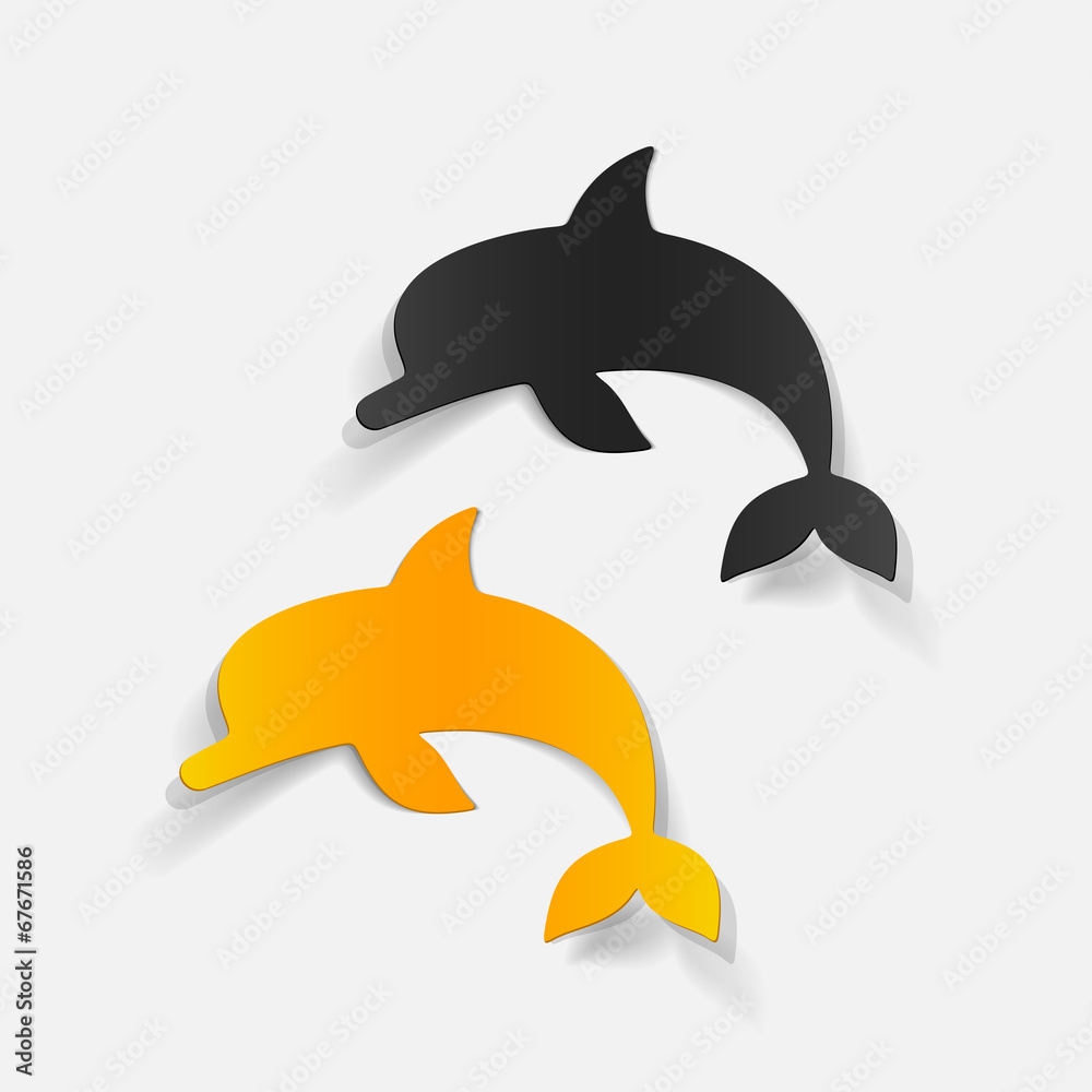 Fototapeta premium realistic design element: dolphin