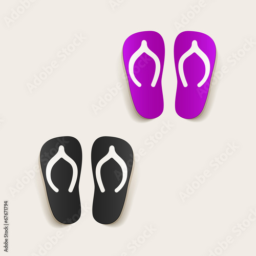 realistic design element: slippers