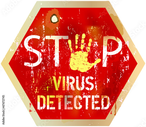 computer virus warning sign,vector illustration