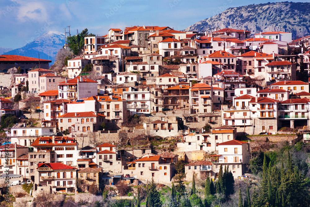 The view of Arachova town