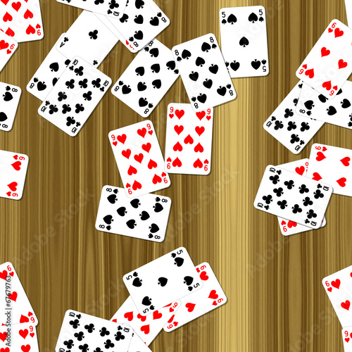 Playing cards on deck seamless generated hires texture
