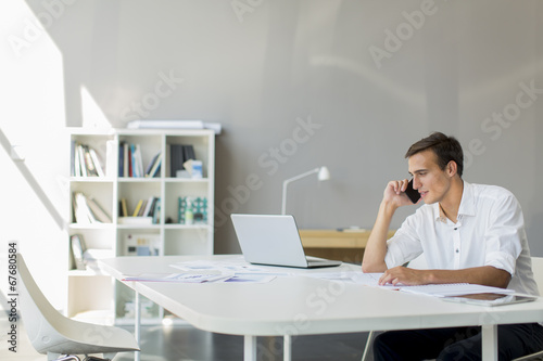 Young man in the office