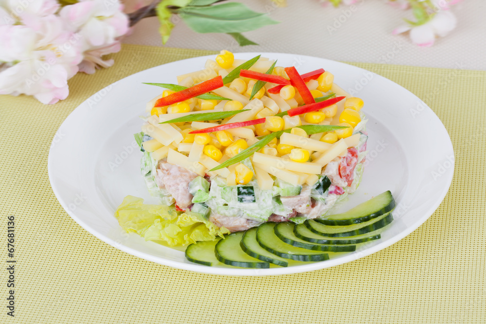 spring salad with corn and sweet pepper spring salad with corn and sweet pepper