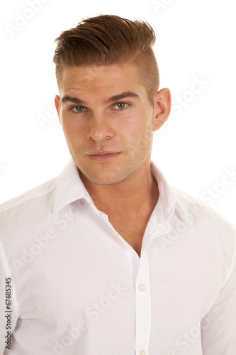 man white dress shirt close serious © Poulsons Photography