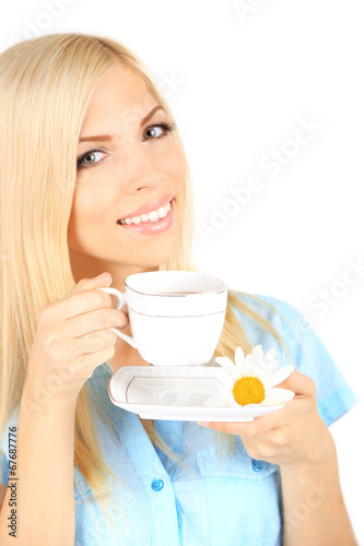 Young beautiful woman with ...