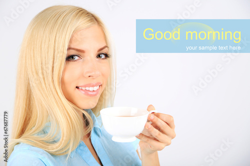 Young beautiful woman with ...