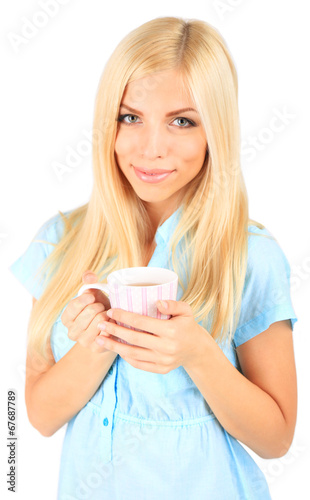Young beautiful woman with ...