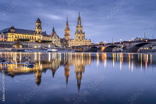 Dresden, Germany cityscape on the Elbe River