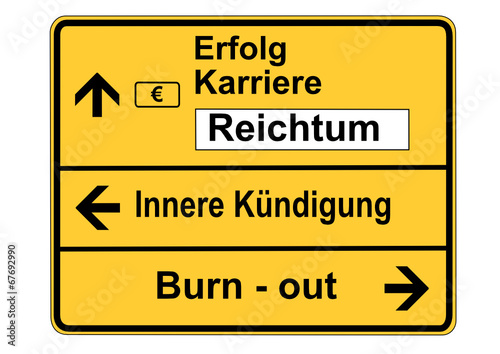 Schild Erfolg Reichtum Karriere