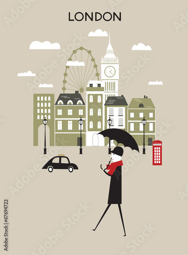 Canvas Print Man in London.