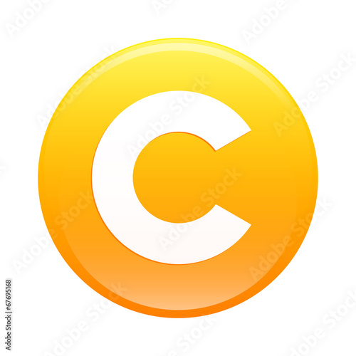 bouton internet copyright icon orange web
