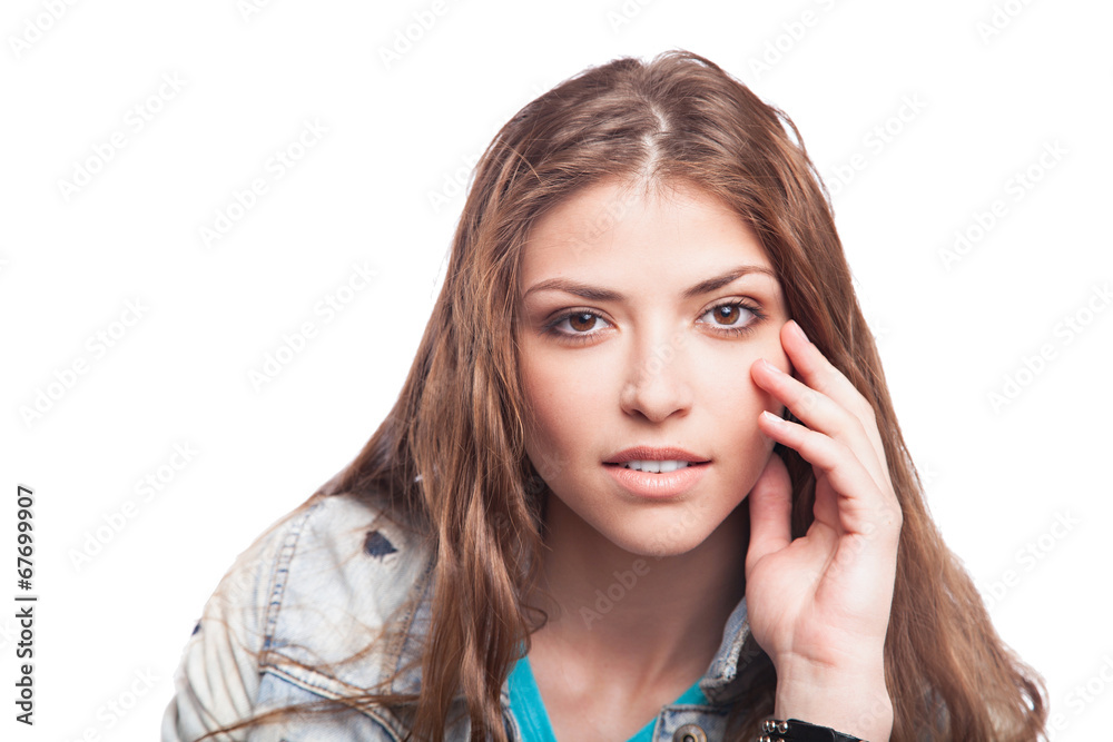 Attractive woman posing in studio Attractive woman posing in studio