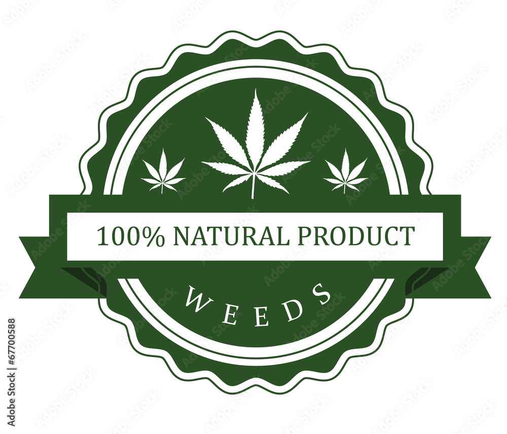 Set of medicinal marijuana label Set of medicinal marijuana label