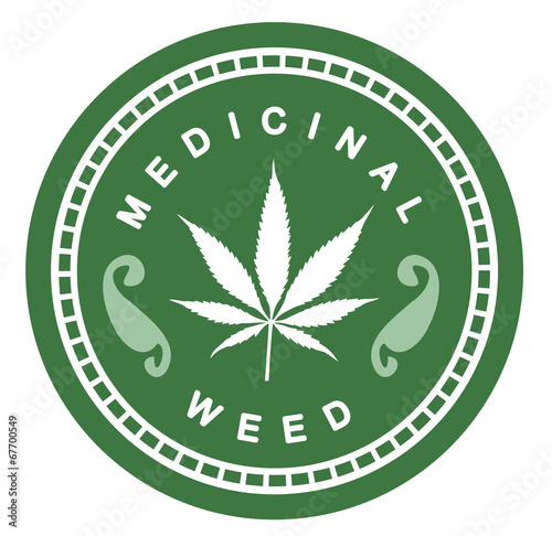 Set of medicinal marijuana label