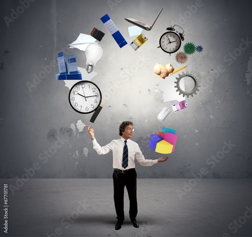 Juggler businessman