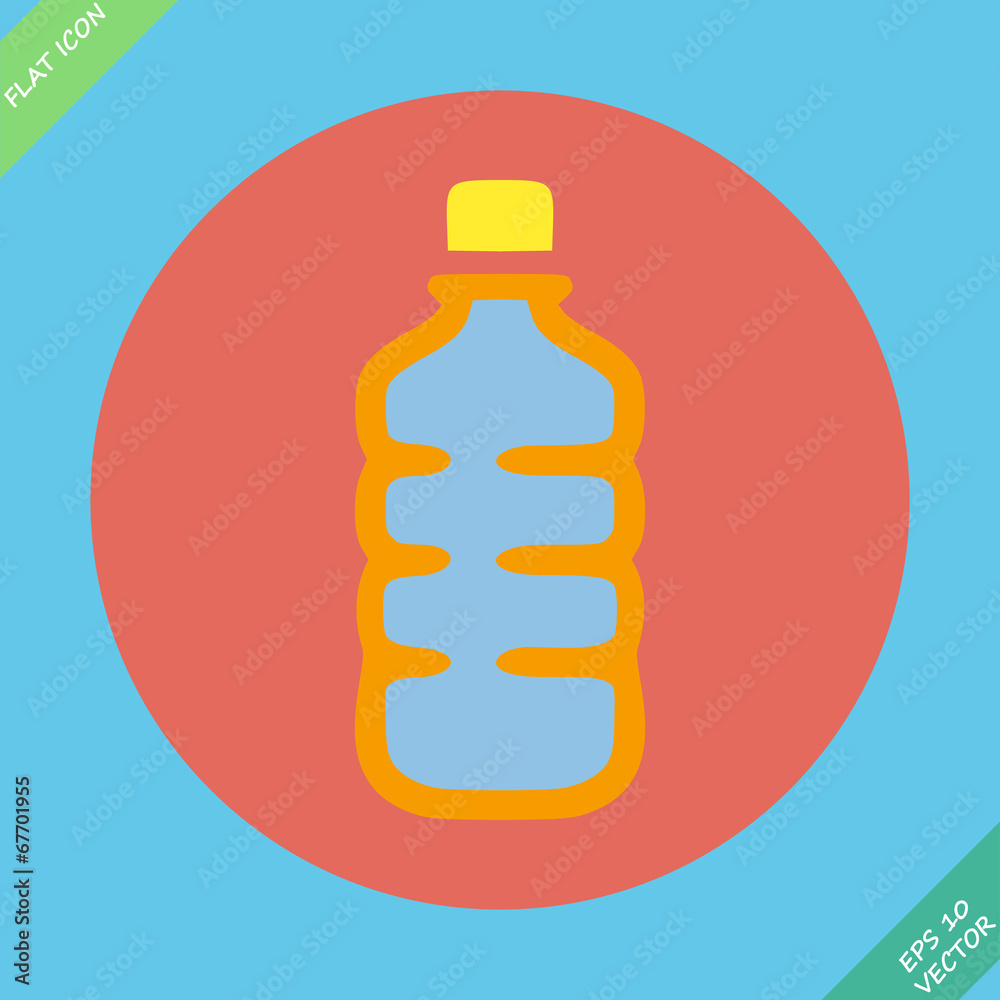 Plastic bottle with drink - vector illustration Plastic bottle with drink - vector illustration