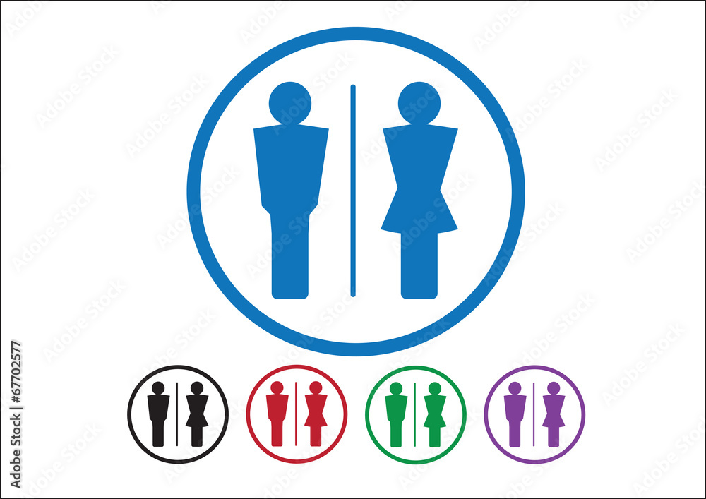 Pictogram Man Woman Sign icons, toilet sign or restroom icon Pictogram Man Woman Sign icons, toilet sign or restroom icon