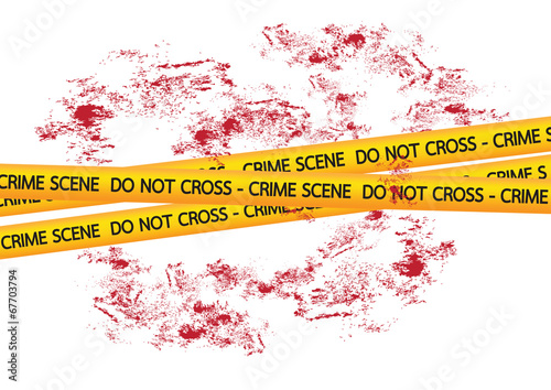Crime scene danger tapes  illustration