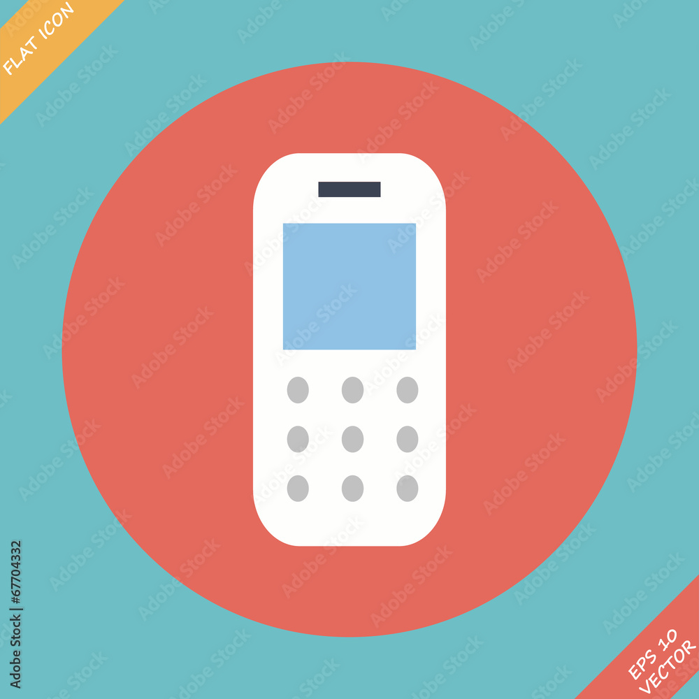 Mobile phone - vector illustration. Flat design Mobile phone - vector illustration. Flat design