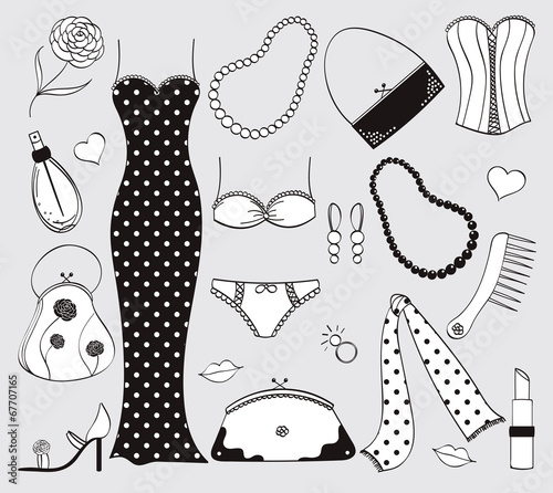 Black & white ladies fashion set