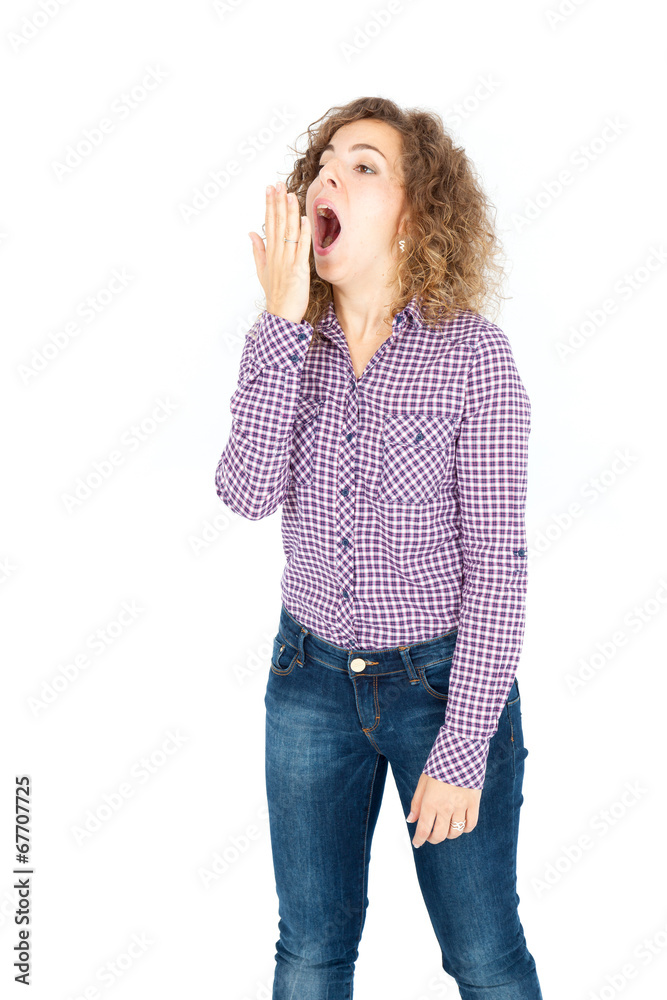 Beautiful Hispanic woman doing different expressions in different sets of clothes: at attention Beautiful Hispanic woman doing different expressions in different sets of clothes: at attention