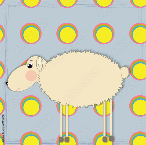 vector funny sheep