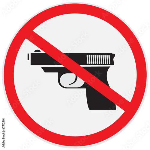 No guns allowed sign