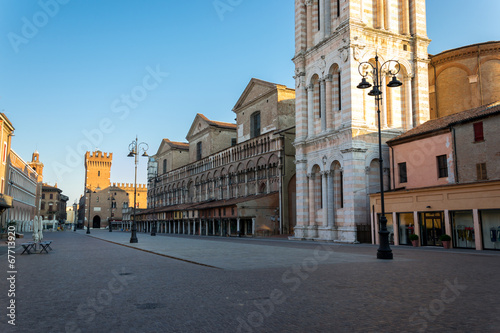 Downtown of Ferrara, Trento and Trieste square