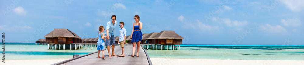 Family on luxury beach vacation Family on luxury beach vacation