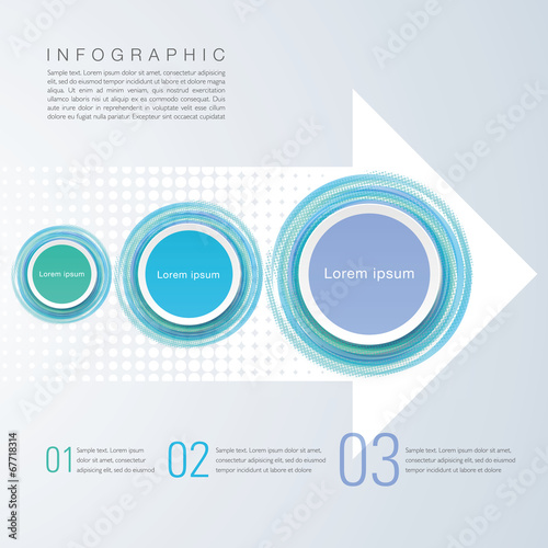 Infographics Vector Background 3-Step Process