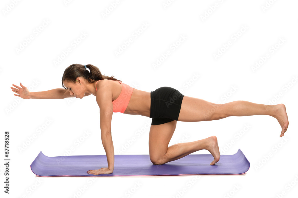 Fototapeta premium Woman Practicing Yoga